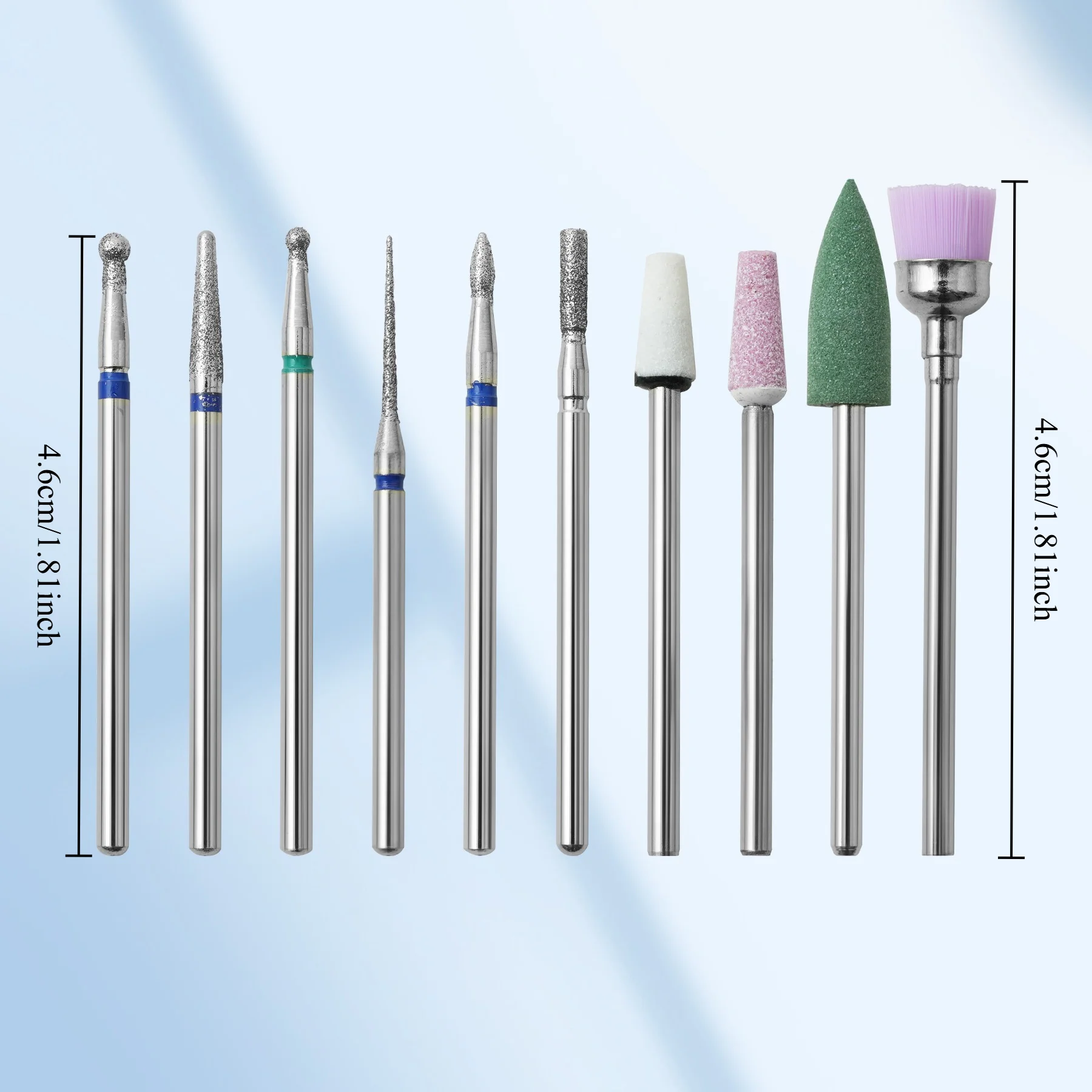 10개/박스 다기능 네일 커터 전동 네일 드릴 비트 매니큐어 페디큐어 텅스텐 합금 연마 헤드 네일 도구
