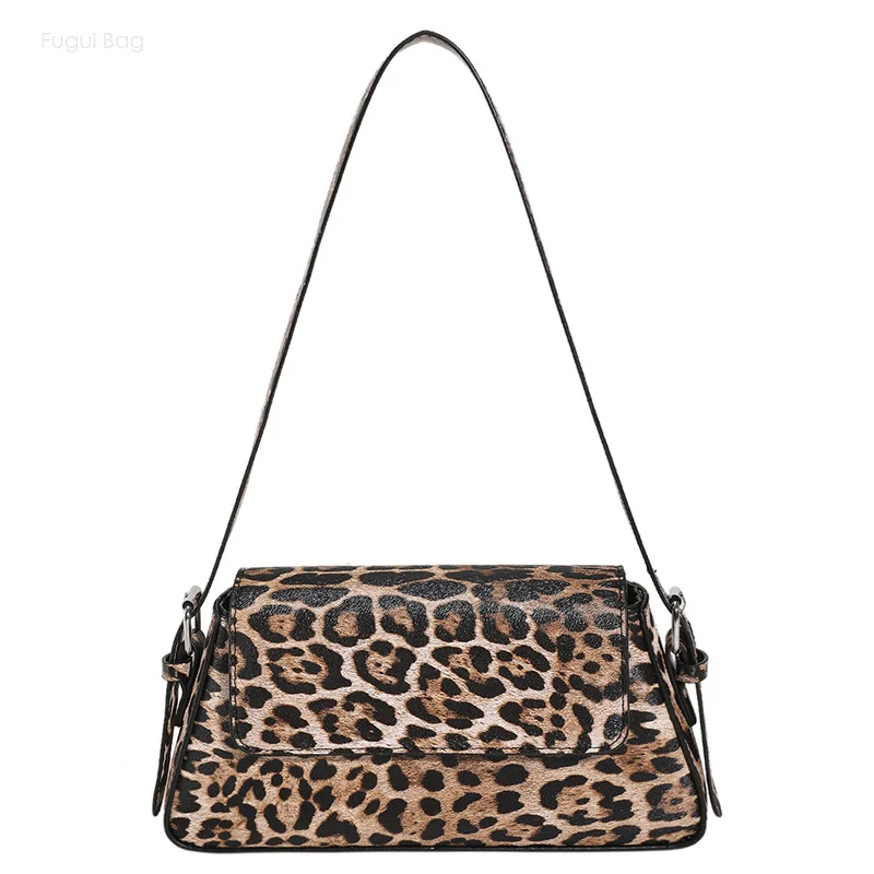 

Women's Shoulder Bag Underarm Handbag Fashionable and Versatile Leopard Print Retro and Exquisite Urban New High-end Texture