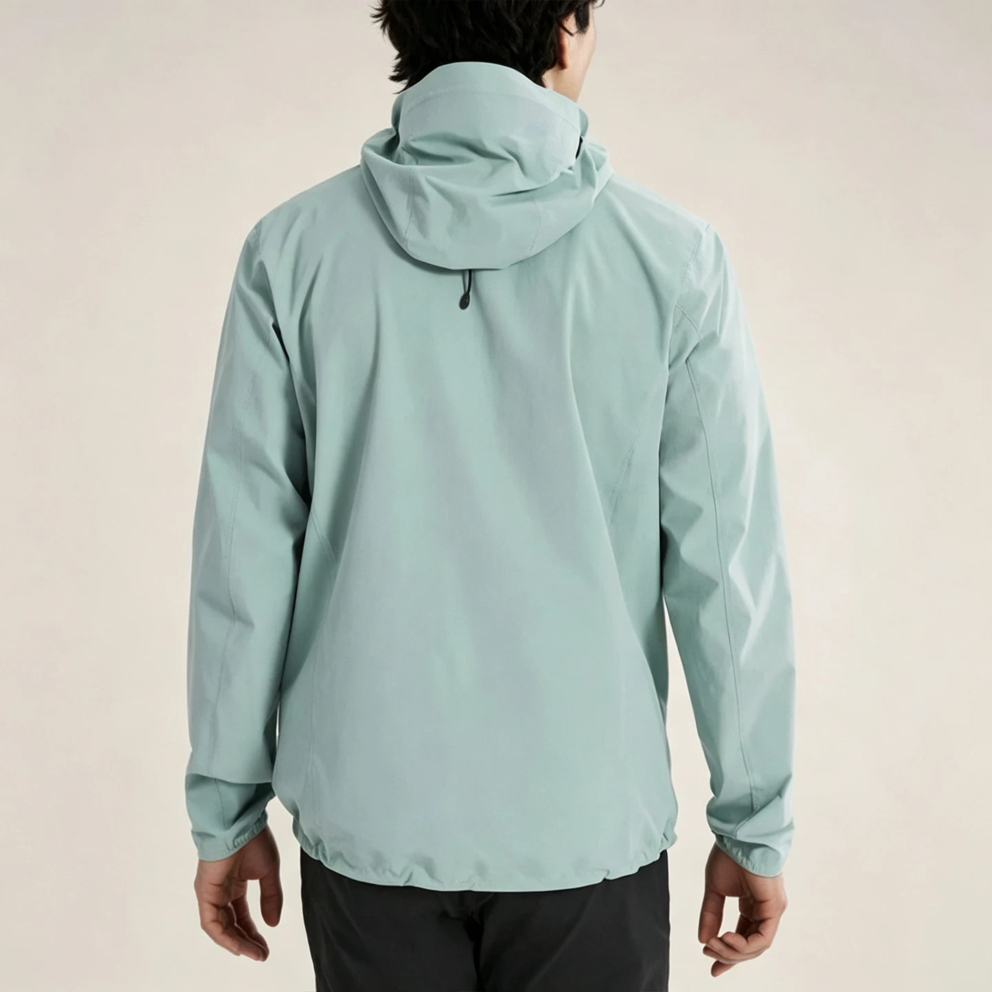 Dupe Men Lightweight Solid Color Hooded Softshell Jacket Windproof Water Resistant Outdoor Spring Fall Hiking Trekking Thin Coat