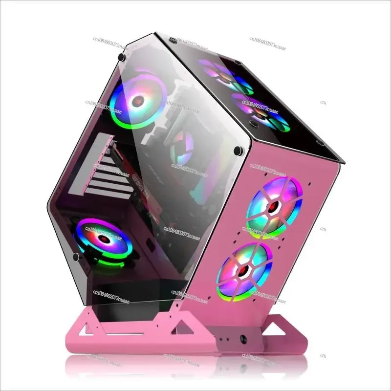 

Internet cafe e-sports water-cooled game chassis special-shaped open tempered glass side transparent desktop chassis