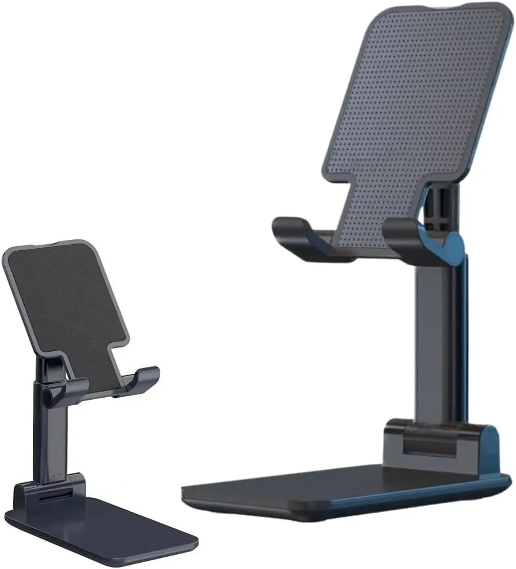 Handy-Ständer, Aluminium-Telefonständer für den Schreibtisch – verstellbarer Handy-Ständer für den Schreibtisch, kompatibel mit allen Mobiltelefonen/Pad