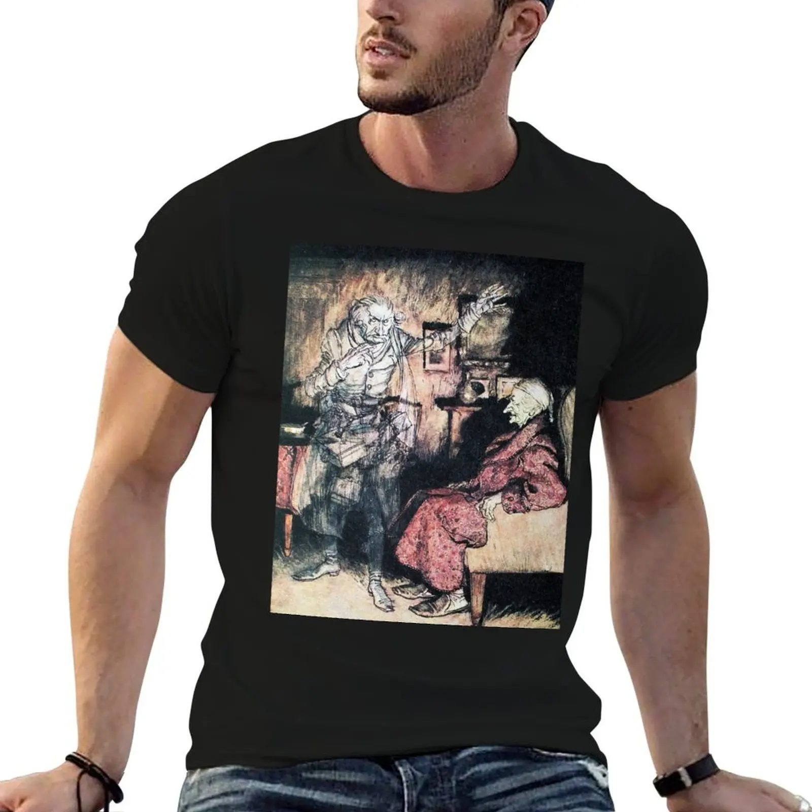 

Jacob Marley - A Christmas Carol - Arthur Rackham T-Shirt essential t shirt t shirt man plain mens graphic t shirts T-Shirt