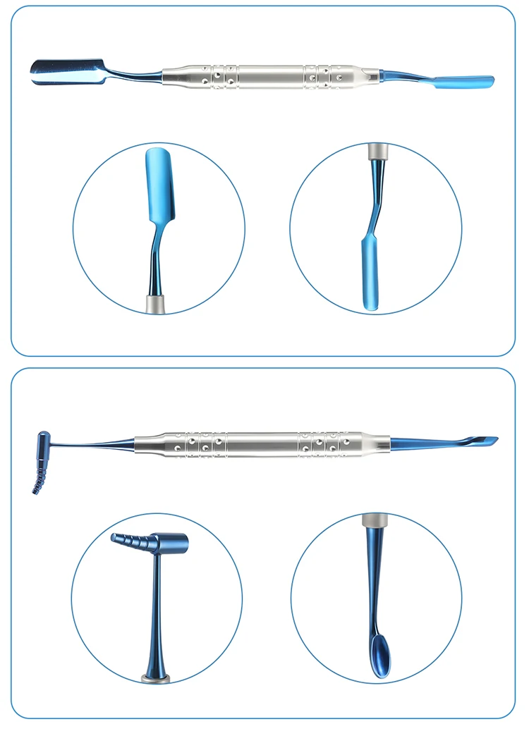 6PCS Set AZDENT Dental Implantat Knochen Graft Werkzeug Knochen Pulver Füllung Instrument Restaurative Kit Spachtel Füllstoff Zahnmedizin Pluggers – Detail 7