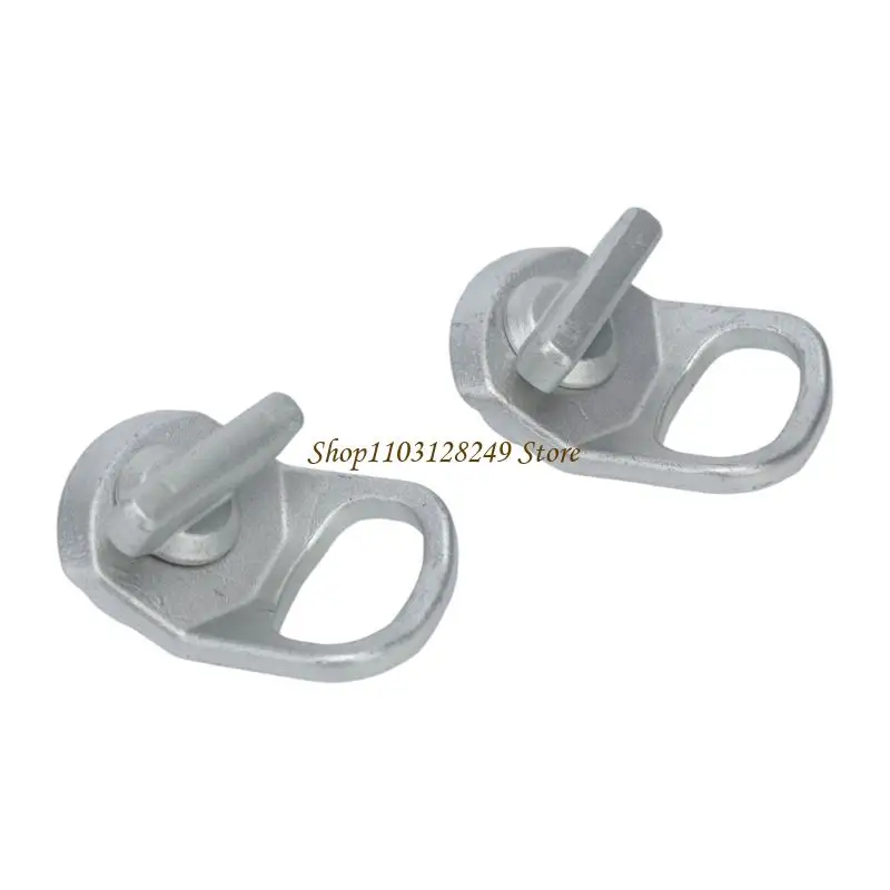 N5KD Two Steel Lock & Ride D-Rings for Vehicles, D-Shaped Attachments with Rotating Bases for Connecting Webbing, 2889620