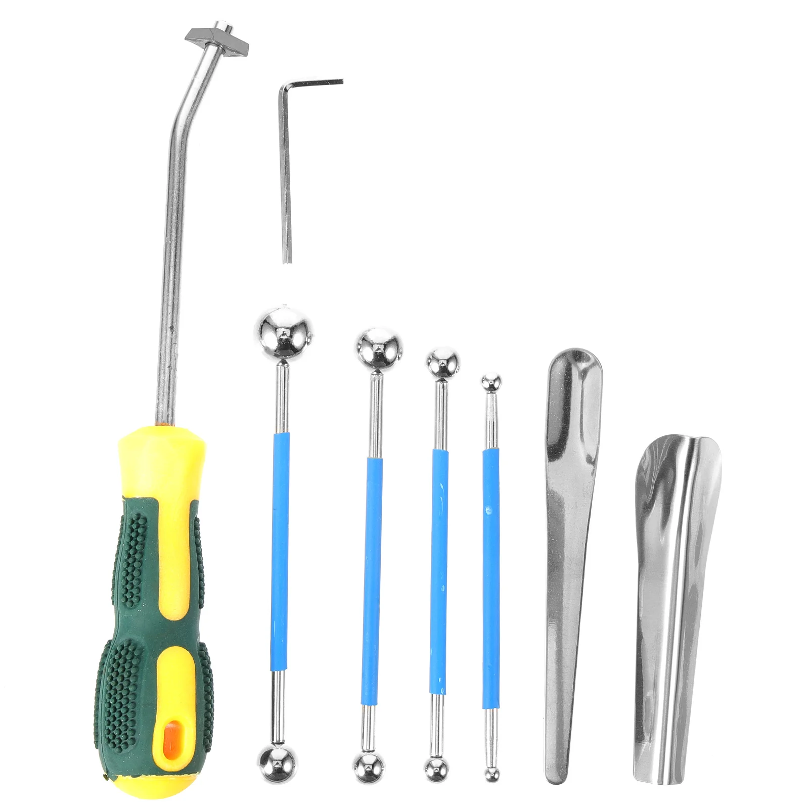 9 قطعة مجموعة أدوات السد الفولاذ المقاوم للصدأ أدوات الحشو مزدوجة نهاية للبلاط المشترك التشطيب السد ضغط مجموعة أداة السيليكون #5