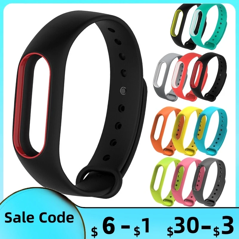 Strap For Xiaomi Mi Band 2 Colorful Wristband Silicone Strap For MI BAND 2 Wriststrap Smart Wrist Bracelet For Mi Band 2