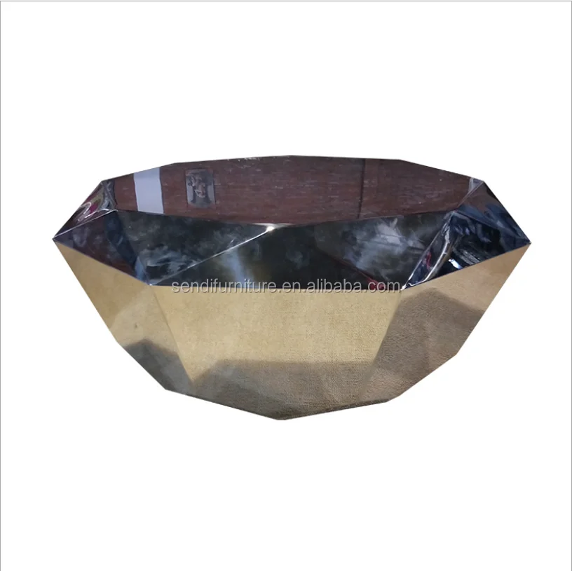 

Hotel lobby luxury gold-plated coffee table