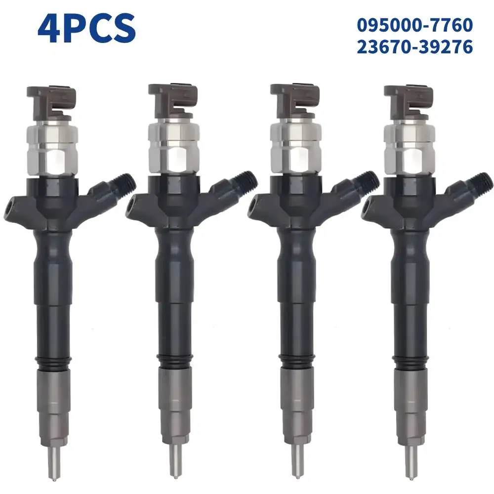 4pcs Diesel Fuel injectors 095000-7760 23670-39276 for TOYOTA HILUX 2KD-FTV Engine