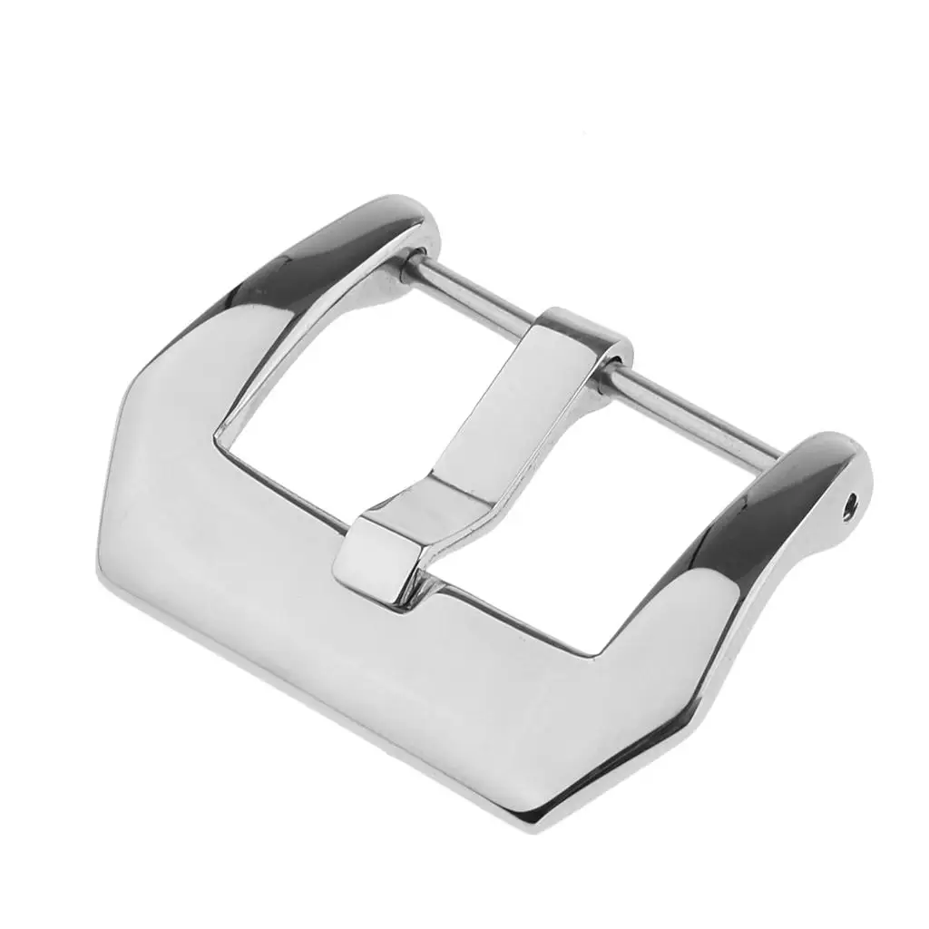 Stainless Steel Watch Band Pin Buckle Replacement Polished Strap Clasp Screw in Part for 18mm 20mm