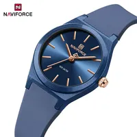 NAVIFORC Elegant Waterproof Watches for ladies High Quality Soft Silicone Strap Wristwatch Girl Bracelet Gift Relojes Feminino