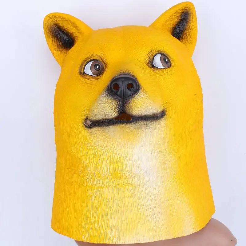 Funny Novelty Latex Hachik Dog Animal Head Mask for Mask Festival Halloween Easter Dance Party