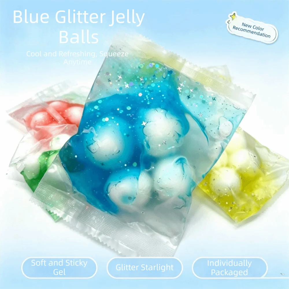Wax Coating Crispy Handmade Ball 4 Balls Crunch Sound Sensory Dumpling Squishy Handmade Pinch Fidget Squeeze Bag Desktop Gift