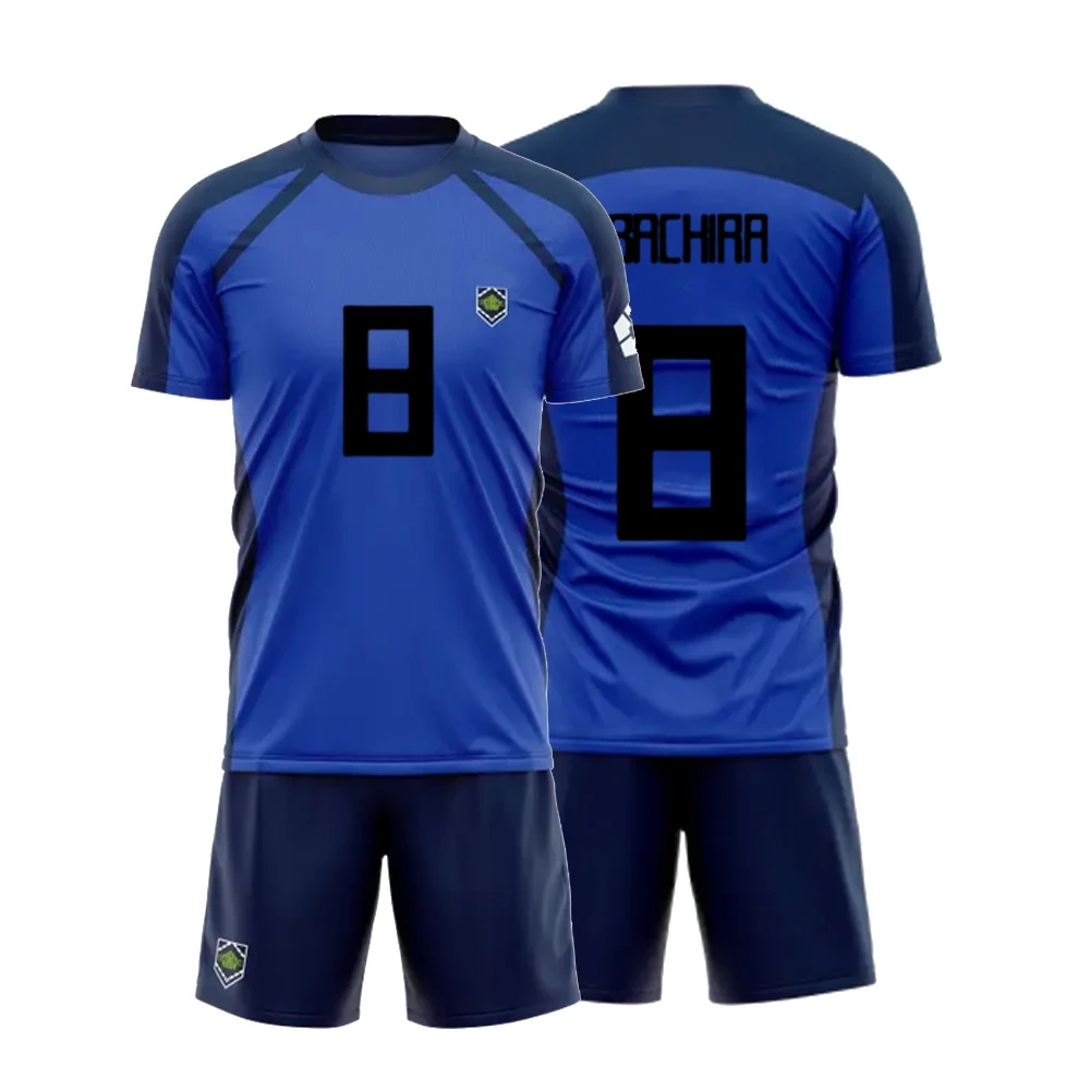 Ensemble de T-shirt à Manches Courtes avec Serrure Bleue, Motif de Futsal, Football, VL, Replika, Club de Football, Cosplay, Maillot Unisexe, Nouvelle Collection 2024