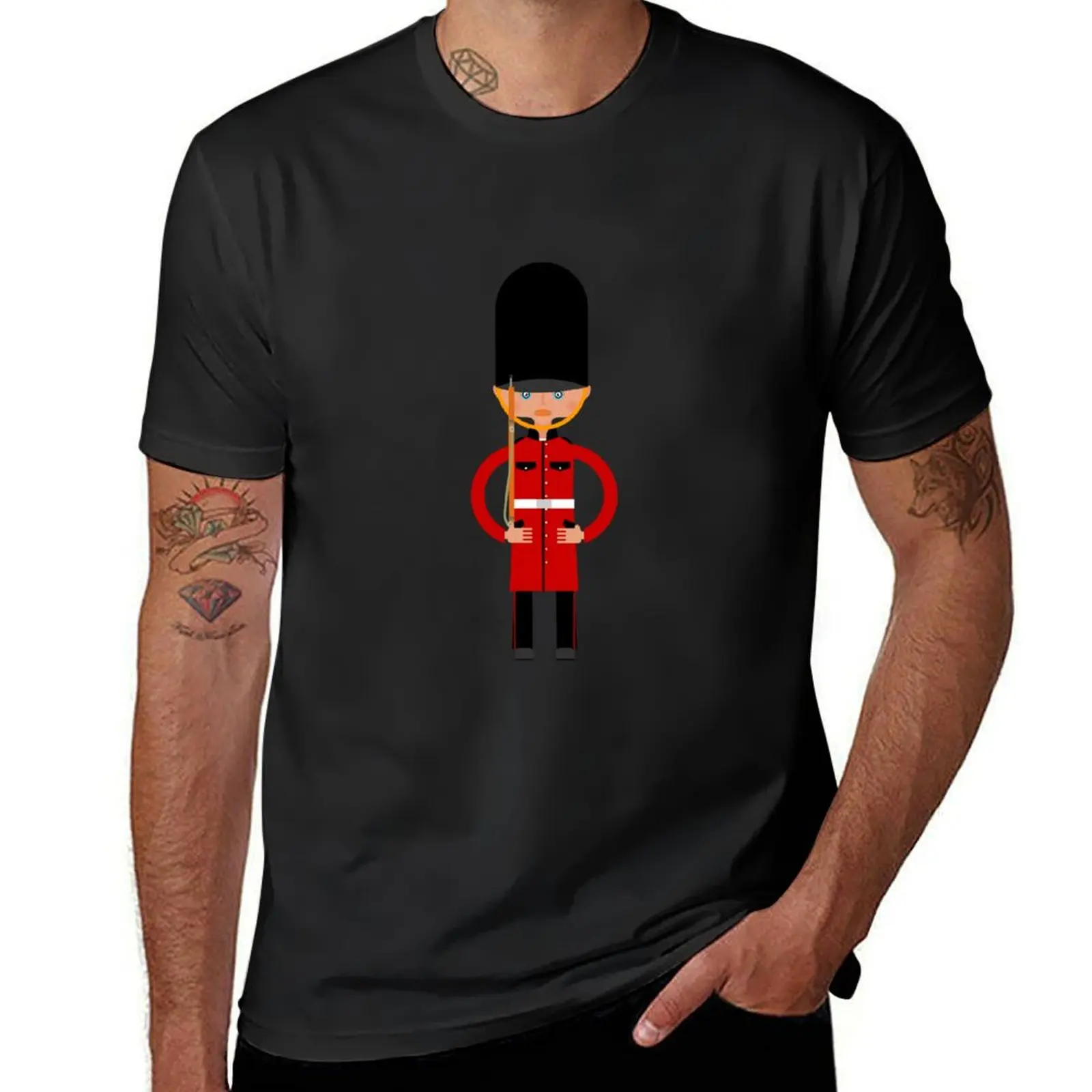 British Bearskin Cap Guard T-Shirt for a boy oversizeds Blouse aesthetic clothes mens t shirt graphic