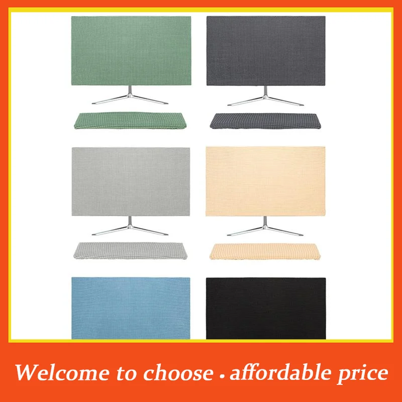 {}1Pcs Dustproof Sleeve Stretchable Fabric Computer Cover For 19-37inches Screen Monitor Case Soft Elastic Cloth Keyboard Cover