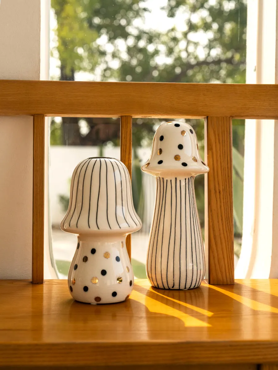 Light luxury mushroom ornament model room Children's room Spotted ceramic home bedroom Living room Simple style B & B