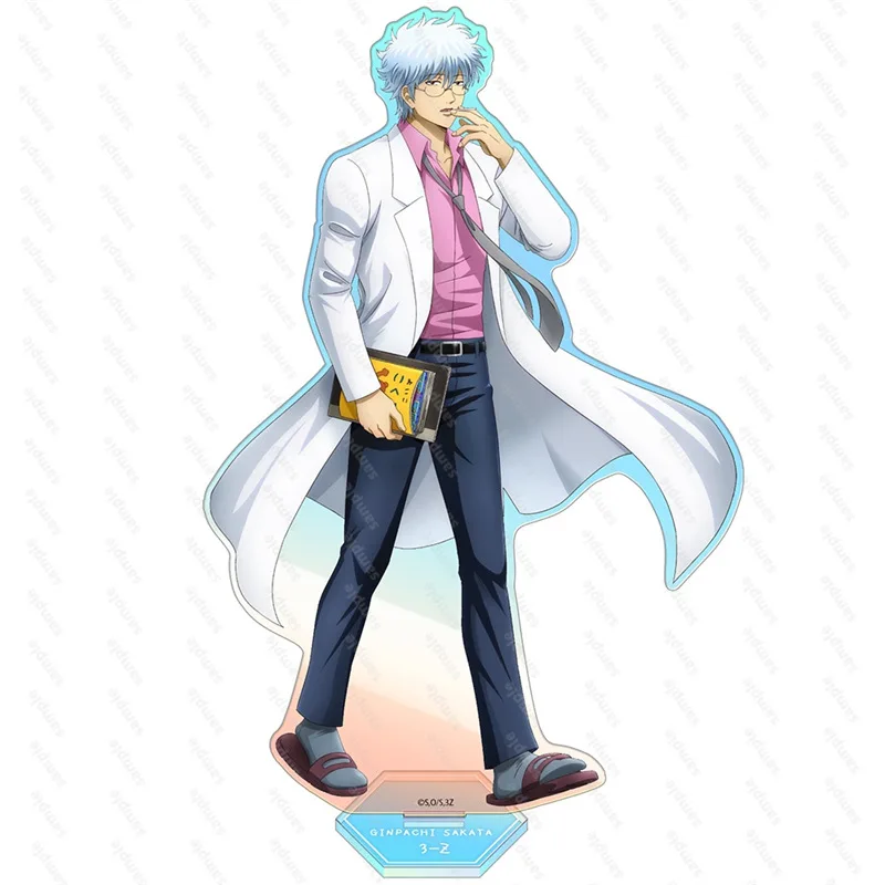 Japan Cartoon GINTAMA Hot Anime Figures Sakata Gintoki Cosplay Acrylic Standing Sign Model Plate Desk Decor Prop Christmas Gift