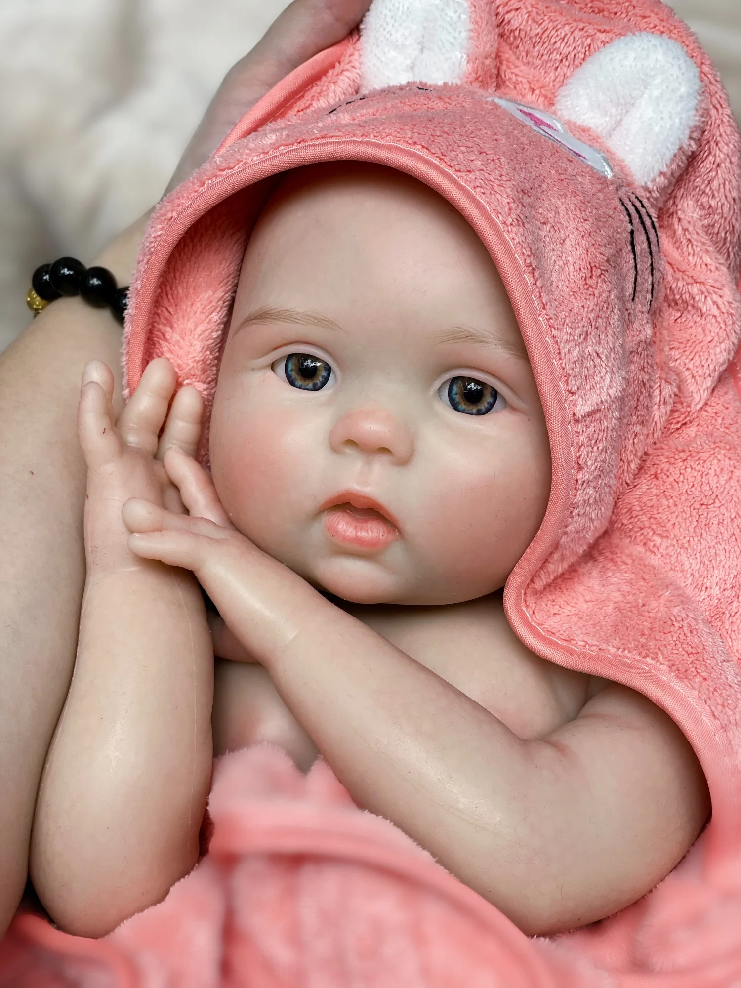 

18Inch Waterproof Reborn Baby Girl Full Body Solid Silicone Soft Touch Lifelike Real Bebe Reborn Girl For Family's