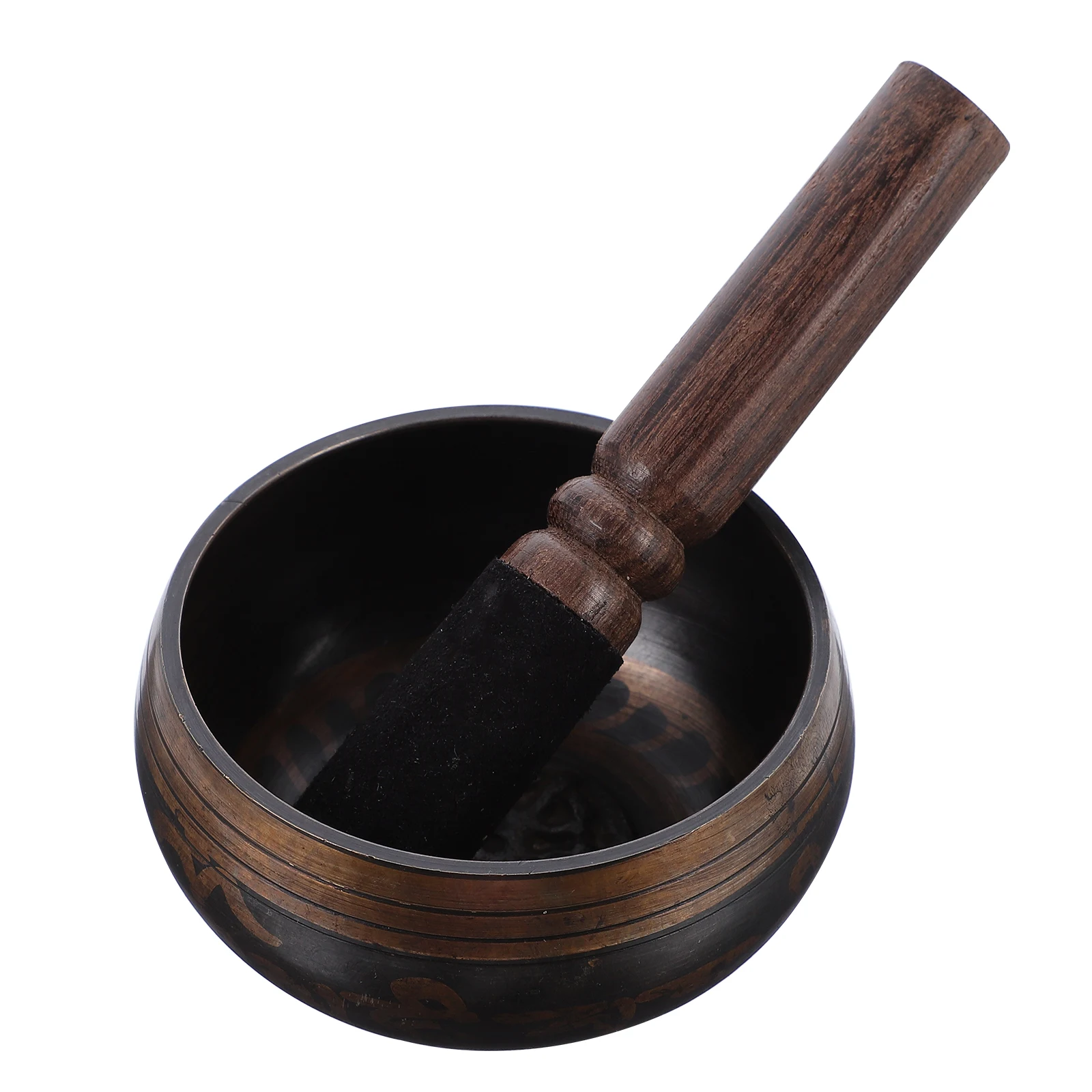 

Buddha Sound Bowl Singing Meditation Copper Wood Set Deep Tones Grounding Spiritual Gifts Relax Lightweight