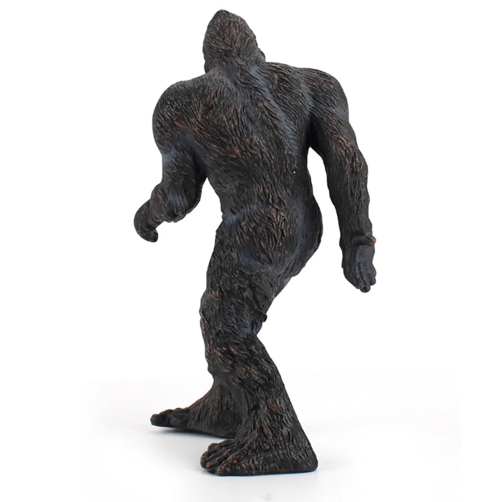 Black Brown Bigfoot Statue Exquisite 5.9inch PVC Primitive Animal Tabletop Decorations Solid Animals Durable Table Decor Home