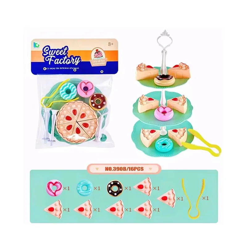 Children's Play House Toy Kit Simulation Dessert Cake Tower Treats Combination Toys Funny Girl Puzzle Playing House Food Toys