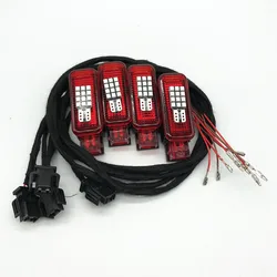 Car LED Red Door Warning Light Cable Wiring harness For Audi A1 A2 A3 A4 B7 B8 B9 S4 A5 A6 C7 C8 S6 A7 A8 S8 Q3 Q5 Q7 TT RS3 RS4
