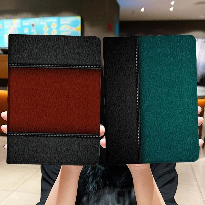 

Popular Red Stitch Pattern For iPad Pro Air Mini 2 3 4 5 6 7 6th 7th 10th 11th 10.2 9.7 10.5 11 Foldable Tablet Case Gift