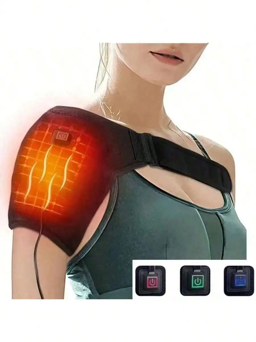 

2026 New protection Shoulder Pad 3 Gear Heated Massage Shoulder Support Massage Belt Gifts Health Care Keep Warm Plug-in powered