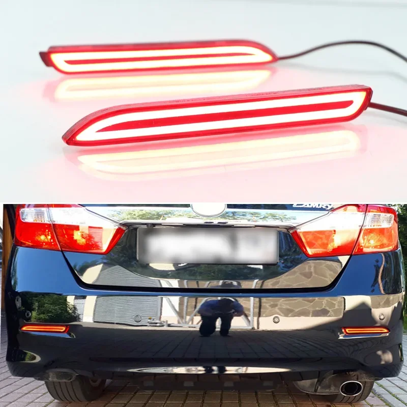 Car LED Rear Bumper Lamps For Toyota Verso 2011 - 2014 2015 Brake Light Turn Signal Backup Reflector Lamp Reverse Fog Taillights