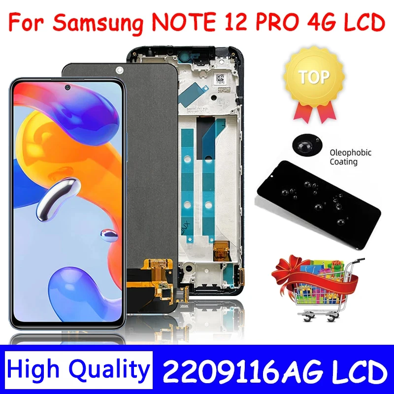 6.67“for Xiaomi Redmi Note 12 Pro 4G ‎LCD Touch Screen Digitizer Assembly Note12Pro 2209116AG 2209116AG Display Replacement\'