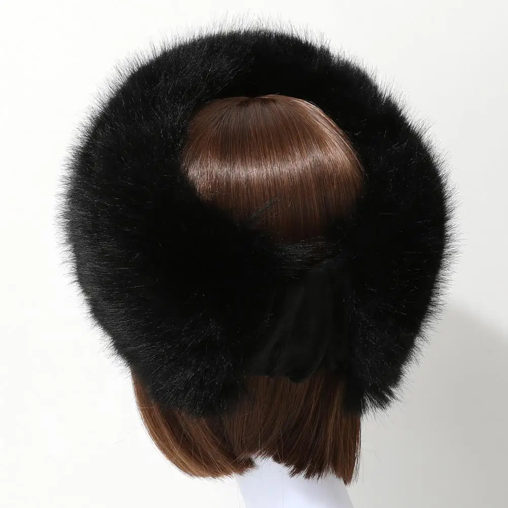 Winter Hat Wrist Warmers 2pcs Faux Fur Hat Sleeves Set Solid Color Fluffy Warm Cuffs Cozy Winter Accessories for Women’s