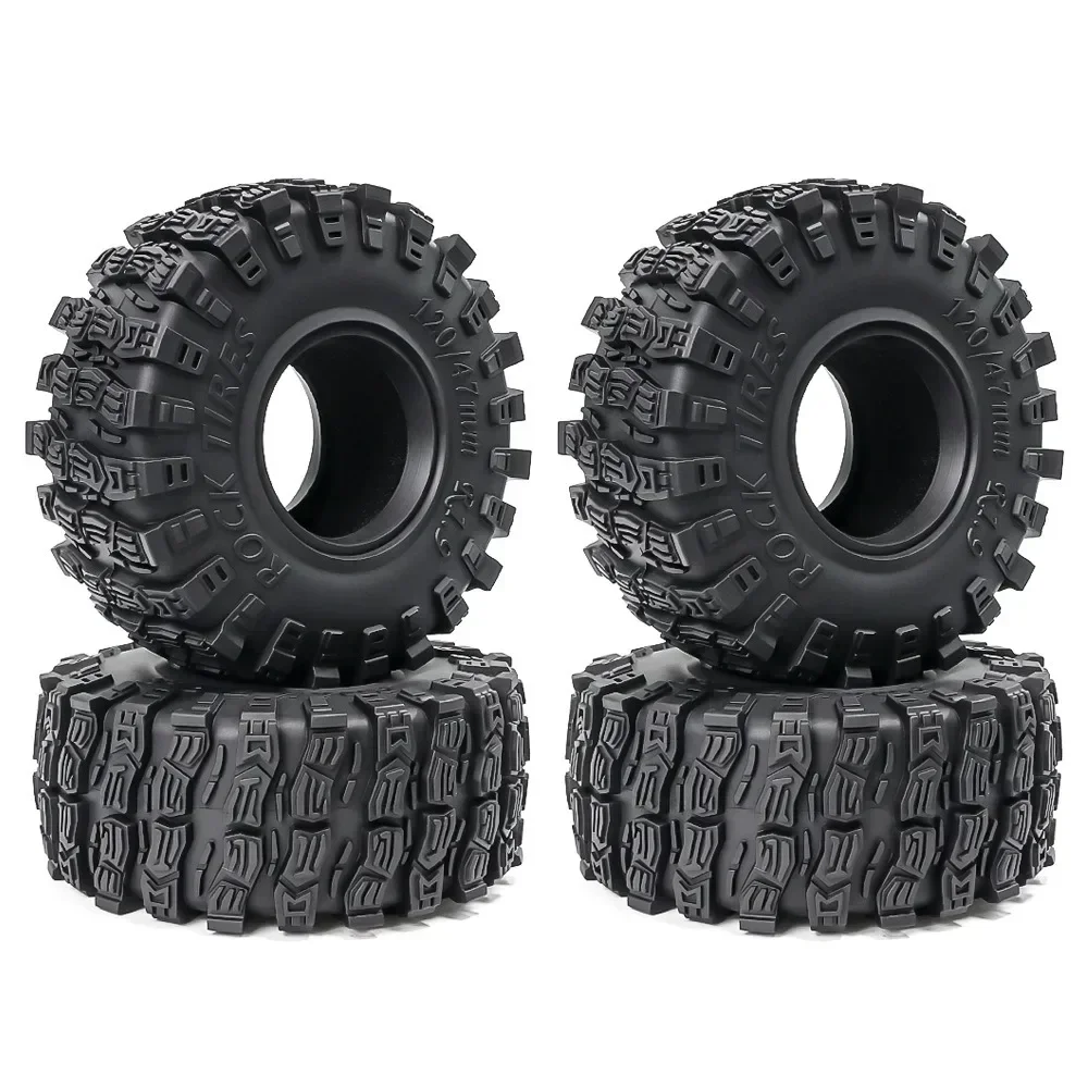 

Ajrc 1.9 Inch 120mm Rubber Tires For 1/10 Rc Crawler Car Trx4 Scx10 90046 D90 Rgt Rc Car