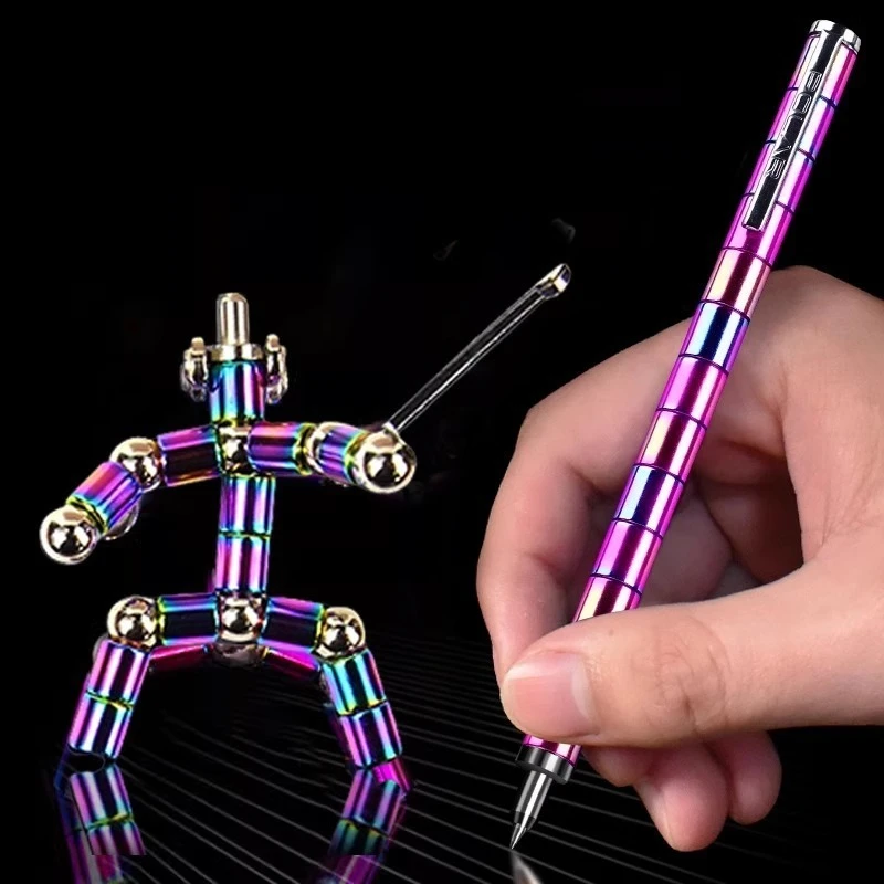 Multi‑Shape Splicing Magnetic Pen Stress Relief Fidget Tool Creative Deformable Writing Stationery For Desktop Leisure