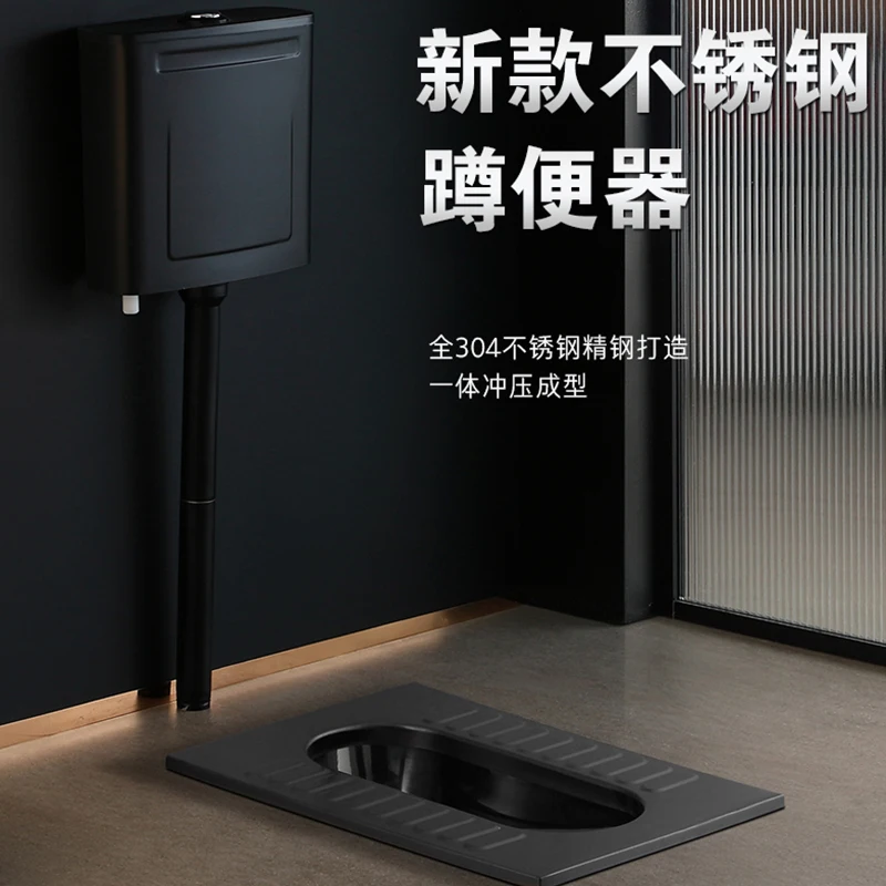 Xigang Flushing stainless steel squat toilet around black squat pit style bar toilet toilet