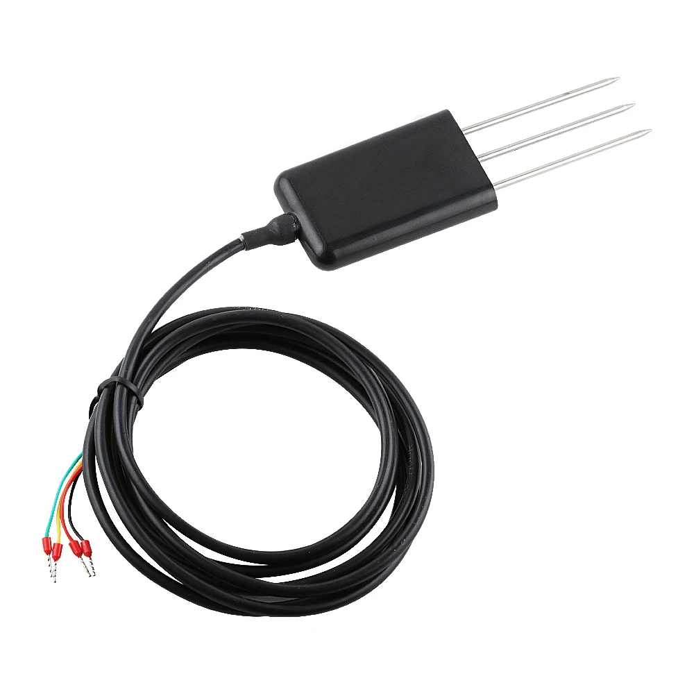 Soil Temperature Humidity Sensor Stainless Steel Probe Modbus RTU RS485 0-10V 4-20mA Soil Conductivity Detector Sensors IP68 3M