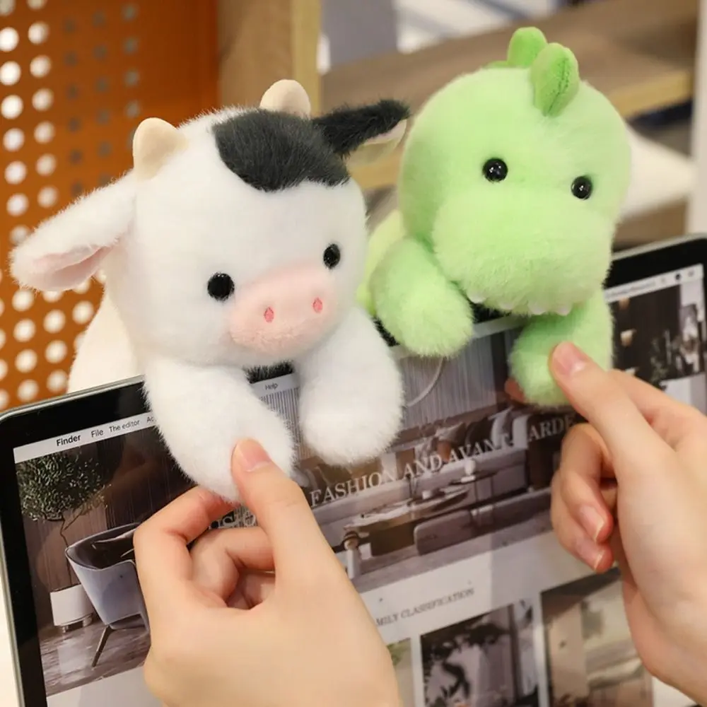 Creatieve PP-katoen Dinosaurus Fluffy Collection Desktop Buddy Mouse Paard Koe Knuffelkussen Kinderdag