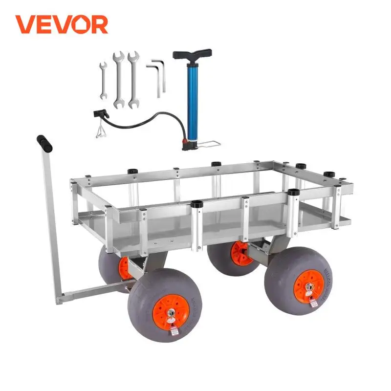 VEVOR 500lbs Beach Fishing Cart Marine Cart with Four 13