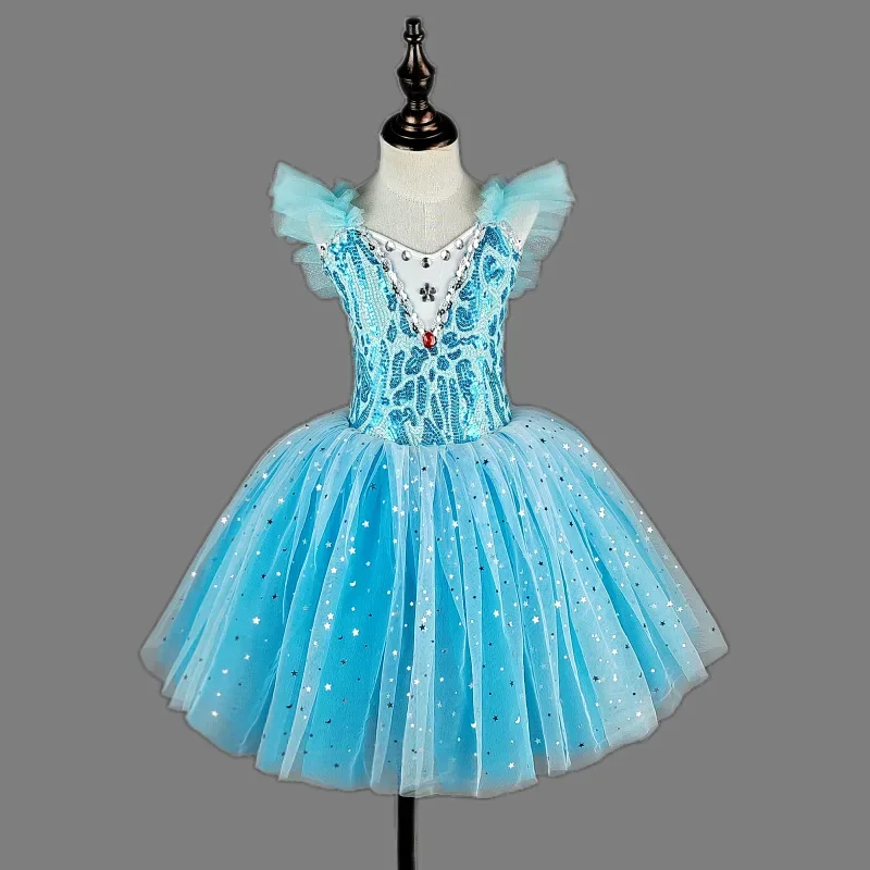 

customized girls' formal dress fluffy skirt children's princess stage performance dress western-style dress ballet tutu