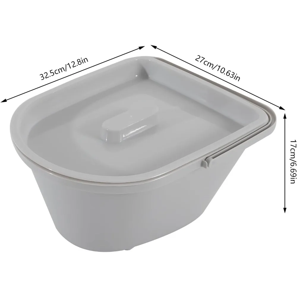 كرسي صوان بجانب السرير، مرحاض محمول بارتفاع قابل للتعديل مع مساند للذراعين ومستشعر إضاءة ليلية، كرسي نونية متين