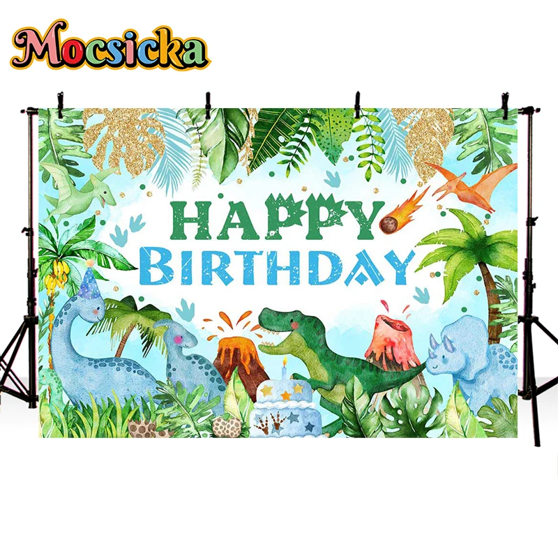 Mocsicka-Happy Birthday Photography Background, Floresta, Vida Selvagem, Decoração para Crianças, Festa, Baby Shower, Backdrop Photo Studio