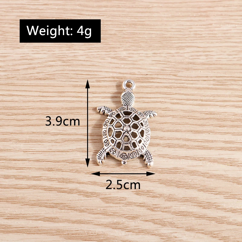 Tusember 10 Stück niedliche Anhänger aus Legierung in Form von Fisch, Qualle, Seestern und Muschel für die Schmuckherstellung von Halsketten, Ohrringen, Armbändern, DIY – Detail 6