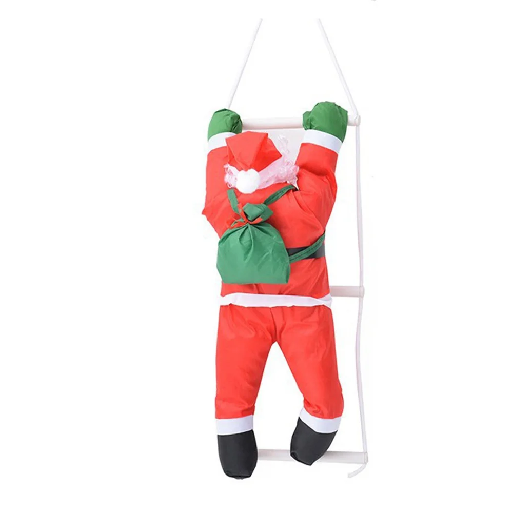 1 قطعة عيد الميلاد سانتا كلوز تسلق سلم دمية شجرة عيد الميلاد معلقة الديكور جدار نافذة عيد الميلاد المشهد ترتيب الهدايا