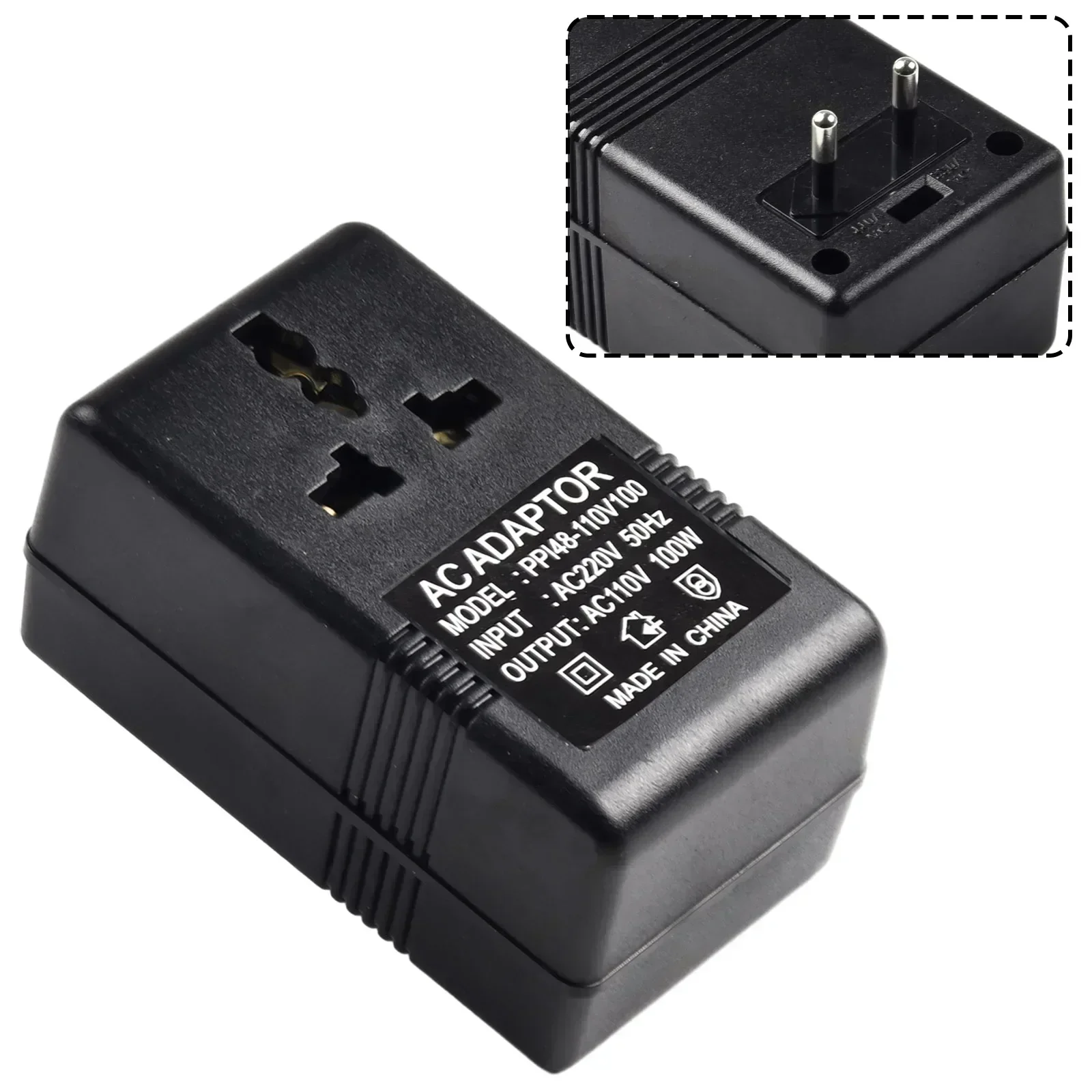 Intelligent Efficient Household 50/100W AC 220V To 110V Step Down Transformer Voltage Converter Travel Power Adapter