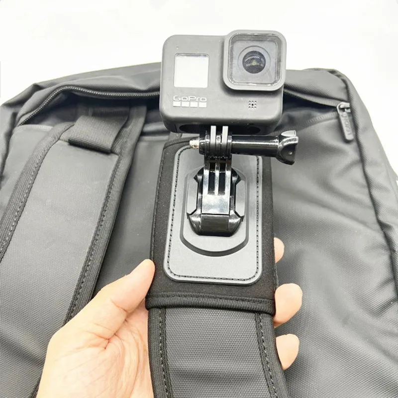 360 Degree Rotary Backpack Clip Chest Shoulder Clamp Mount for Insta360 X2 X3 X4 DJI Osmo Action 5 Pro 3 4 GoPro 13 12 11 10 9 8