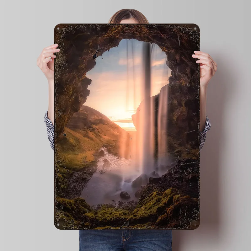 الصفاء المعادن المشارك ديكور المنزل تخصيص معدن القصدير علامات ل جدار الفن الديكور عناصر ديكور المنزل الفاخرة الرجعية العصا ديكو