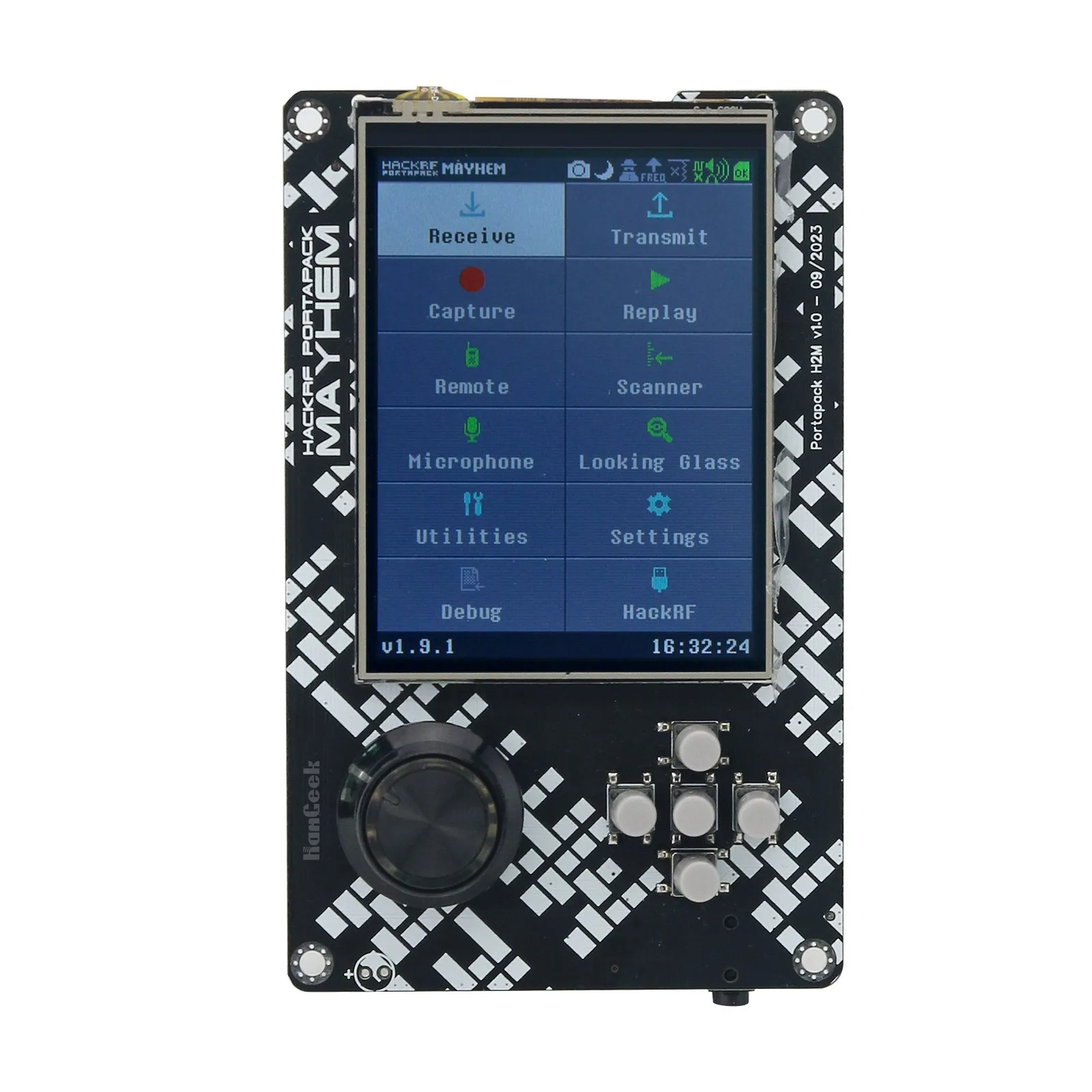

HAMGEEK PortaPack H2M Authorized Signature Edition with 10.00MHZ TCXO Analog GPS for Hackrf One
