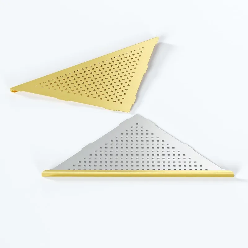 Угловая полка для ванной комнаты из 2 шт., утопленная угловая полка для душа 12 дюймов, без сверления, матовое золото