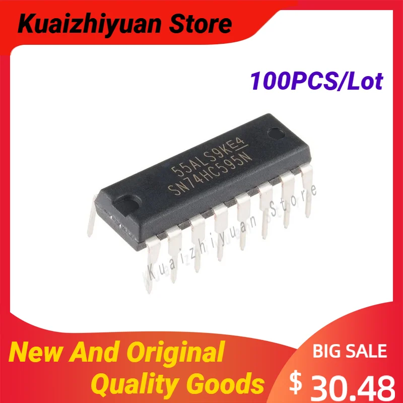 100/Lot New And Original 74HC595 DIP 74HC595N DIP16 SN74HC595N DIP-16 IC Chipset Quality Goods