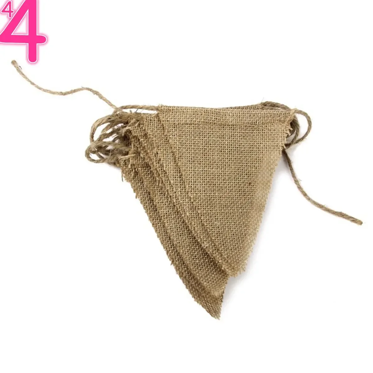 Vintage Flag 13 Flags Chic Jute Party Shabby Burlap Rustic Lace Bunting Bunting Hessian Banner