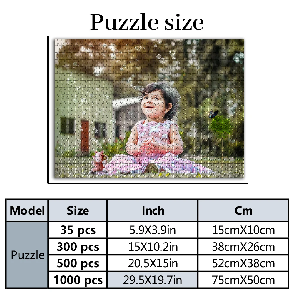 35/300/500/1000pcs Personalized Custom Photo Puzzle Customize family photo Parent-Child Interactive Diy Assemble Game Toy view 2